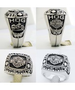 HARLEY DAVIDSON HOG Ring White Gold Plated 18K Size 10.5 New - €102,96 EUR