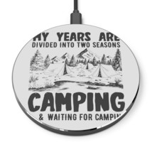 Personalized Wireless Charger - Camping Scene Print - Gift for Campers - £41.99 GBP