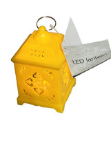 Yellow LED Lantern 5.2 In Flickering Yellow Tea Light. On/Off Switch  4.5” - £7.69 GBP