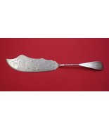 Coin Silver by Warner Fish Server Bright-Cut with Twist Handle 11 5/8&quot; - £201.62 GBP