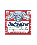 Budweiser Beer Label Decal Bumper Sticker - £2.86 GBP+