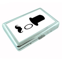 Cool Mustache D4 Silver Metal Cigarette Case RFID Protection - £13.41 GBP