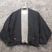Rachel Roy Blazer Women XS Black Lined Open Front Oversized Casual Moder... - $17.05