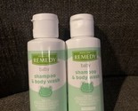 2 Medline Remedy Baby Shampoo Body Wash Powder Scent &amp; Body Moisturizer ... - $10.89