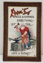 Artist Signed DWIG Knocks Witty &amp; Wise Postcard Raphael Tuck Knock &amp; Hammer B5 - £10.93 GBP