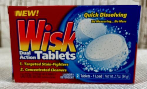 Wisk Dual Action Tablets Laundry Detergent 2 Pack Discontinued NOS - $10.36