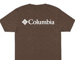 Columbia Men&#39;s Franchise Short Sleeve T-shirt in Major Heather Brown-Small - $13.97