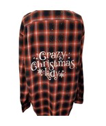Christmas Flannel Shirt - Crazy Christmas Lady Shirt - Plus Size Women&#39;s... - $25.00
