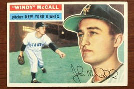 Vintage Baseball Card Topps 1956 #44 Windy Mc Call Pitcher New York Giants - £7.62 GBP