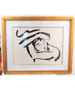 Vintage Jay Spectre Framed and Signed Abstract Brushstroke Ink Drawing o... - €593,94 EUR