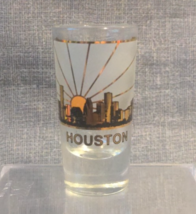 Houston Shot Glass - Black &amp; Gold Cityscape - Used - $7.69