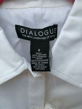 Dialogue Blazer Jacket Ivory Cream with Teflon Fabric 2 Button Lined Siz... - £22.94 GBP