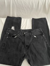 Levi&#39;s 505 Jeans Mens Size 36x30 Regular Fit Straight Leg Black - £22.09 GBP