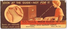 Auburn New York Advertising Card Ink Blotter Central Office Equipment Globe - $8.90