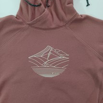 Columbia Mens Medium Dark Coral Hoodie Graphic Pullover Long Sleeve Cotton Blend image 5