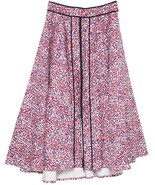 CAROLINA HERRERA Umbrella Skirt Polka Dot Full Maxi Cotton Blend Dress Sz 8 - £261.55 GBP