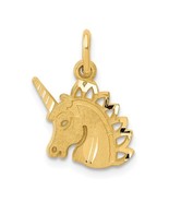 14K Yellow Gold Youth Unicorn Head Charm - $254.37 CAD