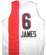 Lebron James #6 Miami Floridians Basketball Custom Jersey Sewn White Any Size image 2