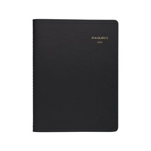 2024 AT-A-GLANCE 8.75&quot; x 11.5&quot; Daily Two-Person Appointment Book Black - £66.33 GBP