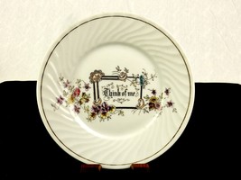 Sentimental Porcelain Rememberance Plate, &quot;Think of Me&quot;, Made in Germany - $14.65