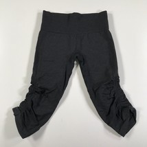 Lululemon Womens Leggings Size 4 Dark Gray Cropped Cinched - £16.90 GBP