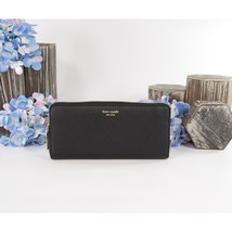 Kate Spade Black Leather Margaux Slim Zip Around Lacey Wallet NWT - £103.02 GBP