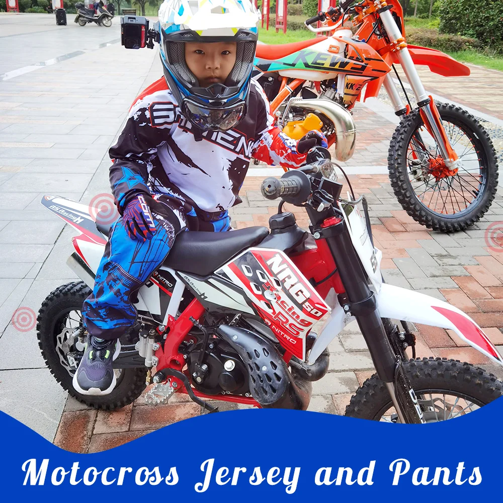 children&#39;s Motocross Jersey and Pants Youth Motorcycle clothes racing su... - £93.02 GBP