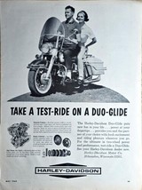 1964 HARLEY DAVIDSON DUO-GLIDE-Exclusive V-Engine-Vintage Print Ad - $9.98