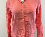 American Eagle Womens Medium Pink Button Up Long Sleeve Viscose Blend Bl... - $12.37