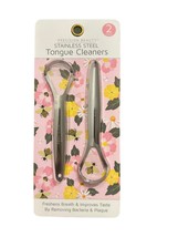 2Pk Precision Beauty Stainless Steel Tongue Cleaners, Removes Bacteria &amp; Plaque - £9.48 GBP