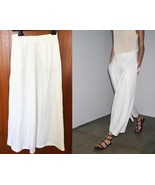 NWT ZARA WHITE PALAZZO WIDE LEG PLEATED TROUSERS, PANTS - XS-S - $1,104.01 MXN