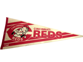 Vintage Cincinnati Reds Full Size 12x30 Felt Pennant Trench Mfg Co. 1987 Mlb - $16.99