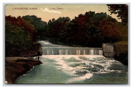 View of the Dam Lindsborg Kansas KS 1908 DB Postcard V12 - £3.07 GBP