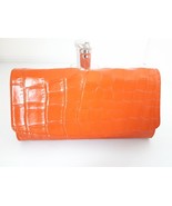 Crocodile Orange Holster Hand Bag Alligator Leather Bag Women Party Clutch - $273.52 CAD