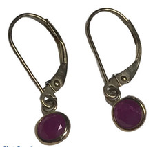 Vintage 10k Ruby Dangle Earrings  - £114.57 GBP