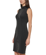 NEW CALVIN KLEIN BLACK MOCK NECK CAREER SHEATH DRESS SIZE 16 $139 - $80.99