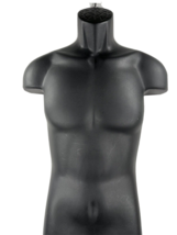 Hanging Male Mannequin Black Clothing Form Display with Hook Hollow Back... - £24.20 GBP