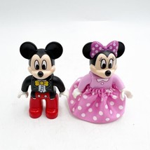 Mickey Mouse Black Suit Red Pants &amp; Minnie Mouse Pink Dress Disney Lego DUPLO - £11.85 GBP