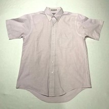 Vintage Lord &amp; Taylor Button Down Shirt Mens 16.5 Pink Half Short Sleeve - $16.83