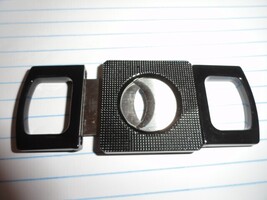 Stainless Steel and  Black Metal Plated Cigar cutter image 3