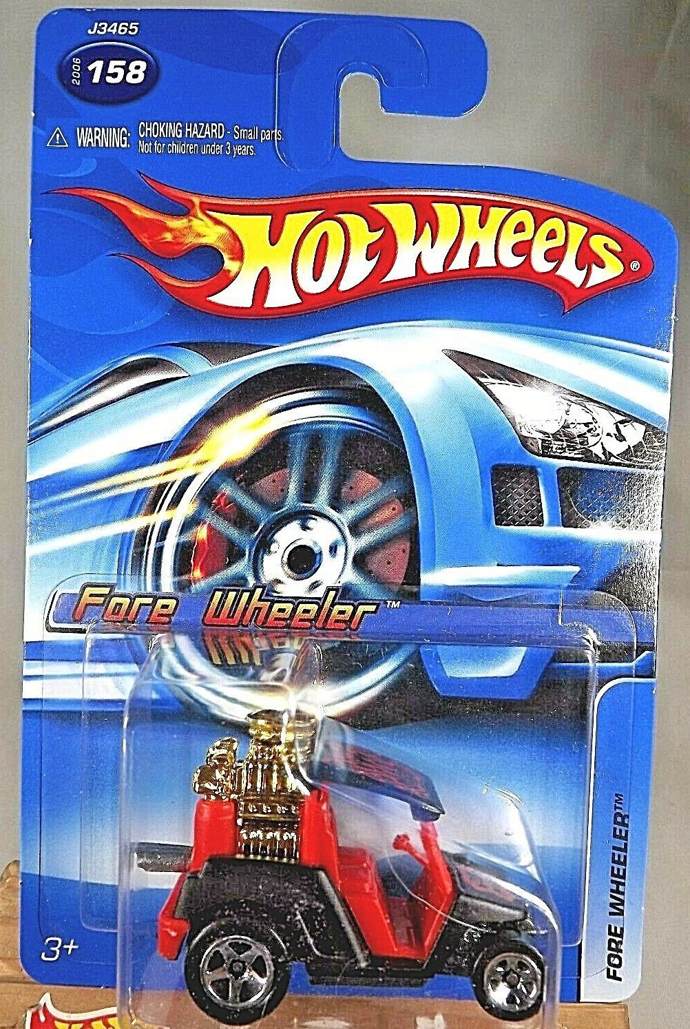 2006 Hot Wheels Mainline/Collector #158 FORE WHEELER Black-Red Variation w/5 Sp