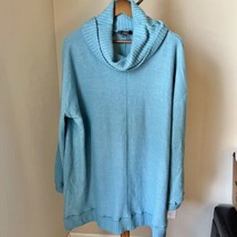 Lulus Autumn Daze Mint Blue Cowl Neck Long Sleeve Sweater Dress XL - £23.45 GBP