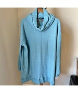 Lulus Autumn Daze Mint Blue Cowl Neck Long Sleeve Sweater Dress XL - £23.35 GBP