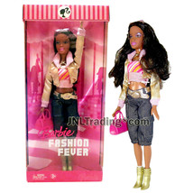 Year 2006 Barbie Fashion Fever African American Doll NIKKI K8415 in Gold Jacket - £47.84 GBP