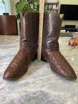 Cavender’s full quill Ostrich leather western cowboy boots, men’s size 1... - $325.00