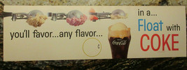 Vintage Coke Float Sign Tranparent transparency Advertisment Nos Coca Cola - $92.22