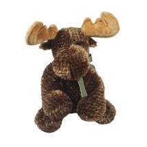 Vintage Mary Meyer Sweet Rascals 9&quot; Moose Elk Plush EUC Marlon Green Bow Soft - £14.67 GBP