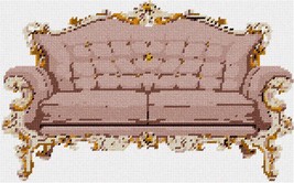 pepita Mauve Couch Needlepoint Canvas - £73.13 GBP+