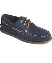 Sperry Men Authentic Original 3-Eye Boat Shoes Size US 10.5M Navy Suede - £58.01 GBP