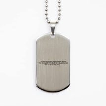 Motivational Christian Silver Dog Tag, We Must Pay The Most Careful Attention, T - £15.37 GBP